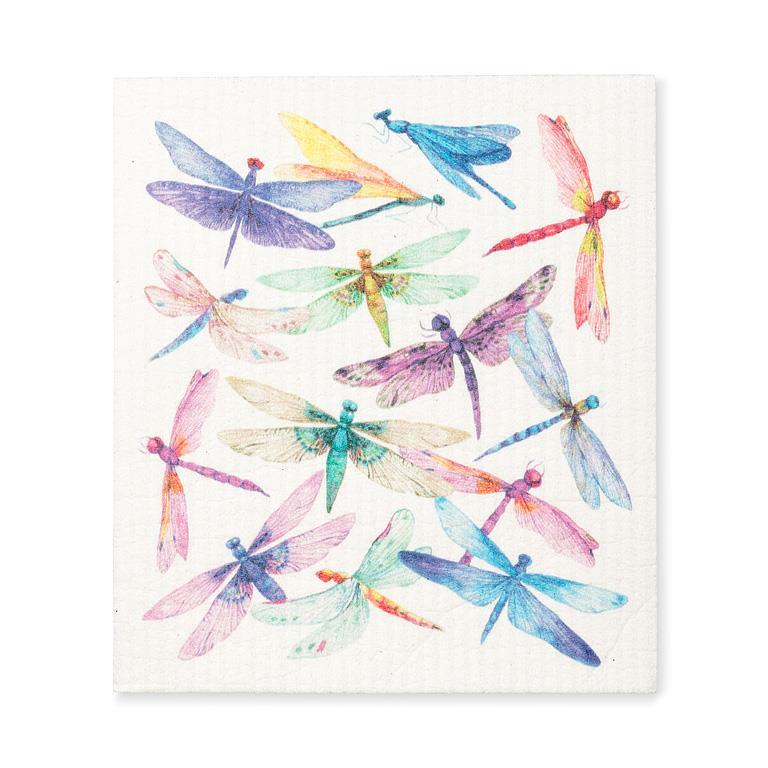 Dragonflies Dish Cloth | Putti Fine Furnishings 