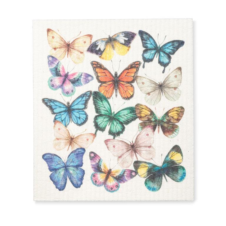 Butterflies Dishcloth  | Putti Fine Furnishings 