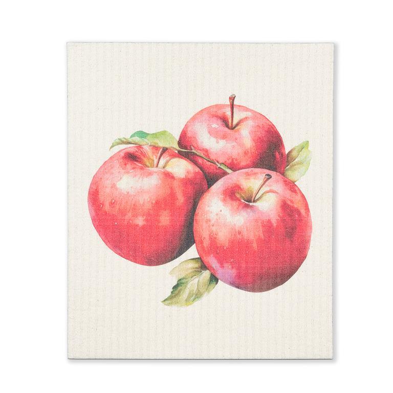 Red Apple Dishcloth  | Putti Fine Furnishings 
