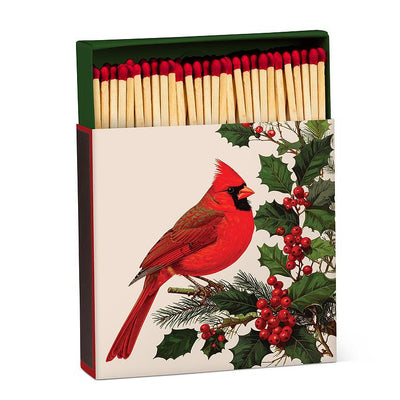 Cardinals with Holly Branch Square Matches | Putti Christmas Celebrations
