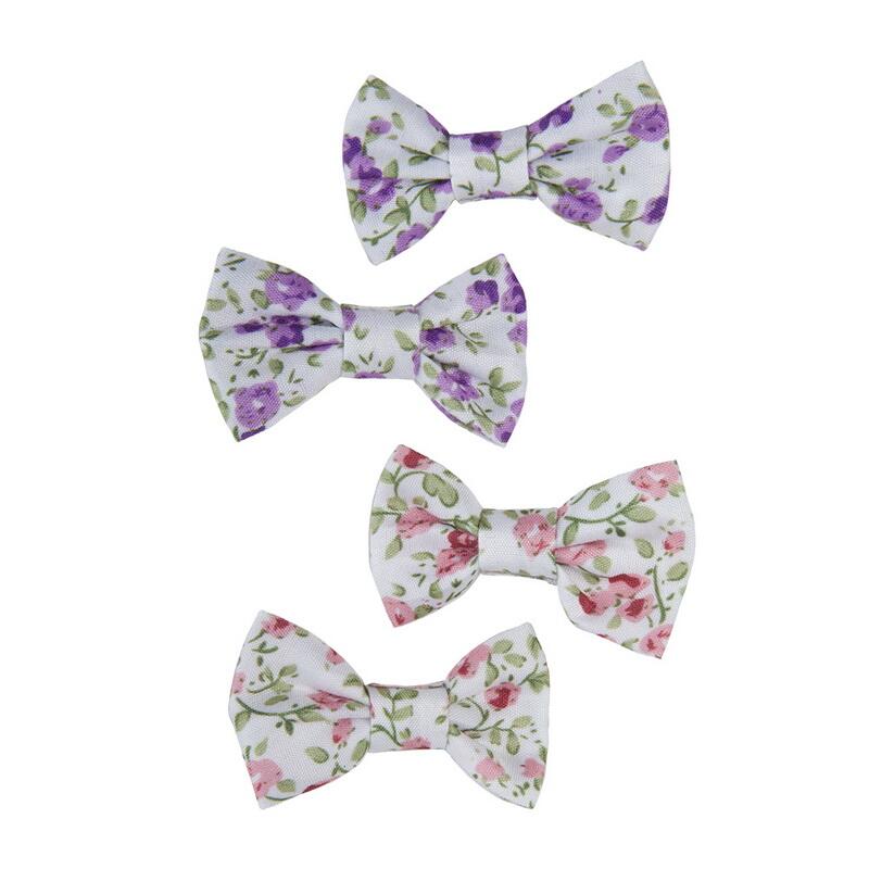 Great Pretenders Boutique Liberty Mini Bow Hairclips 2pcs - Purple  | Le Petite Putti 