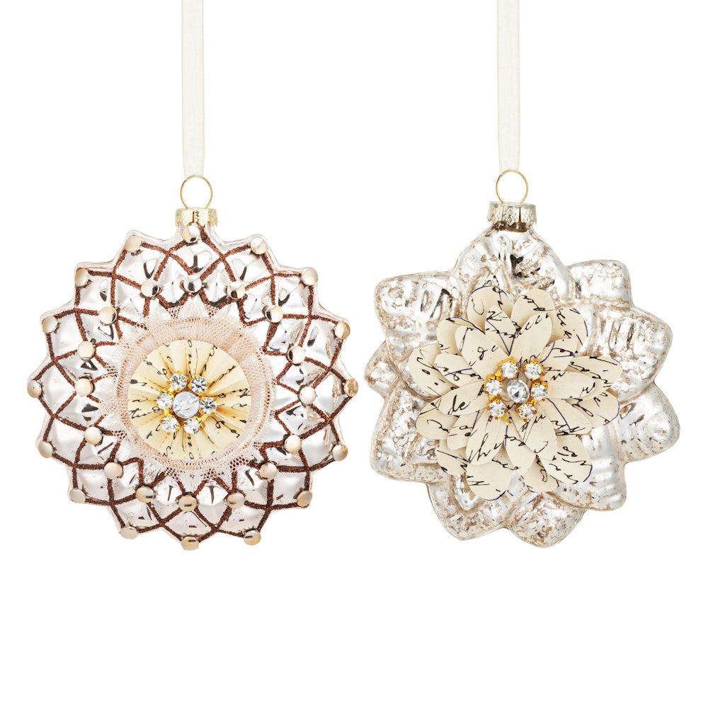 Tulle Paper Glass Ornament | Putti Christmas Decorations 