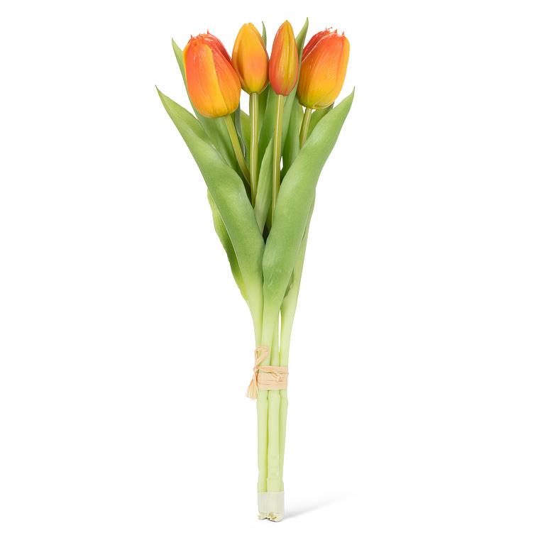 Soft Touch Tulip Bunch - Orange | Putti Fine Furnishings 