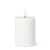 Luxlite Flameless Candles LED Pillar Candle - White 3" x 4"