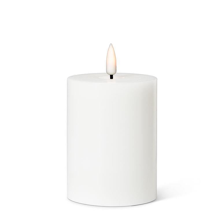 Luxlite Flameless Candles LED Pillar Candle - White 3" x 4"