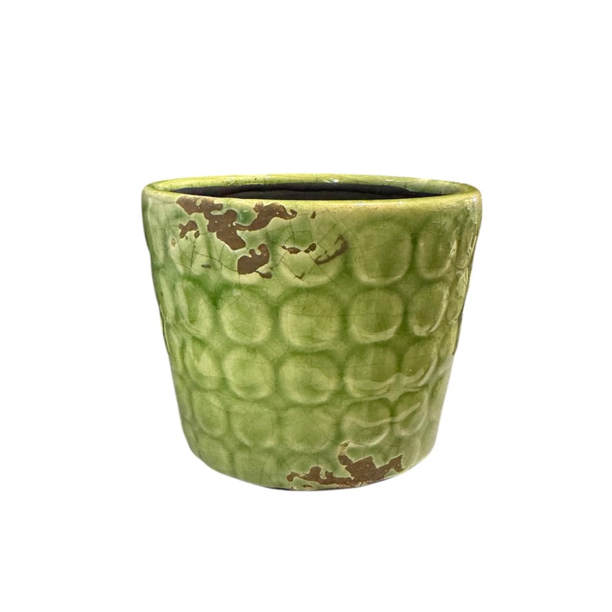Rustic Green Glazed Pot | Putti Fine Furnishings 