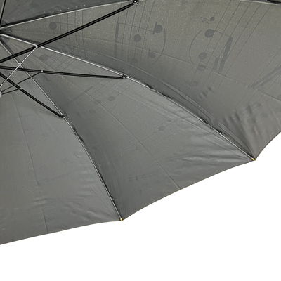 Black Music Notes Stick Umbrella