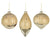 Glittered Gold with Jewels Glass Ornament
