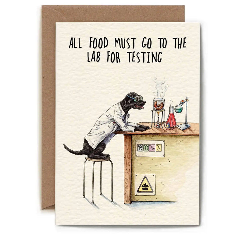 All Food Must Go To the Lab Dog Greeting Card  | Putti Greeting Cards Canada 
