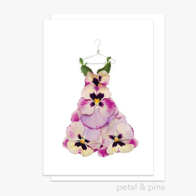Petal & Pins Pansy Dress Floral Greeting Card