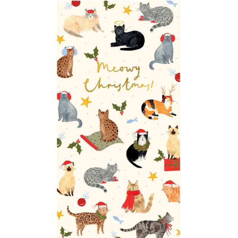 "Meowy Christmas" Money Wallet Christmas Card | Putti Christmas 