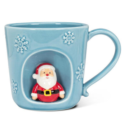 Snowflake Mug with Santa | Putti Fine Furnishings