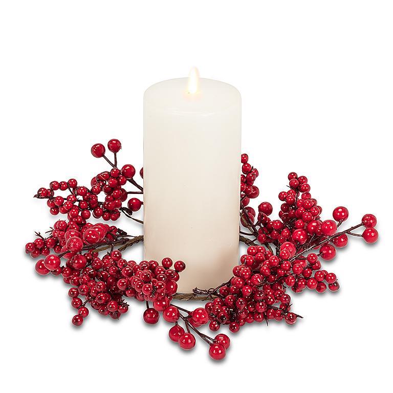 Red Berries Candle Ring | Putti Christmas Celebrations Canada