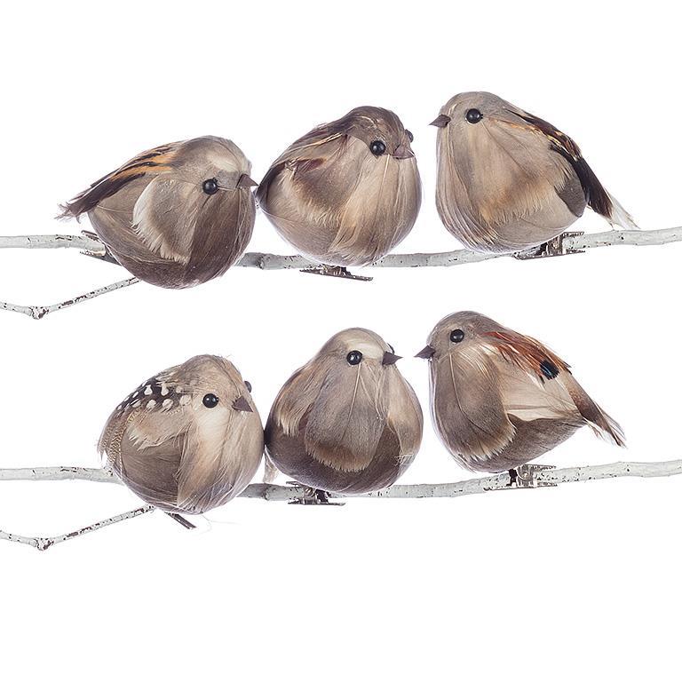 Small Plump Feather Bird Clip