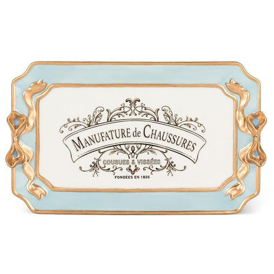 Medium Rectangular Tray with Bow | Putti Fine Furnishings