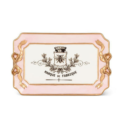 Small Rectangular Tray with Bow | Putti Fine Furnishings