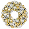 Large Gold & Silver Ball Ornament Wreath | Putti Christmas Decorations