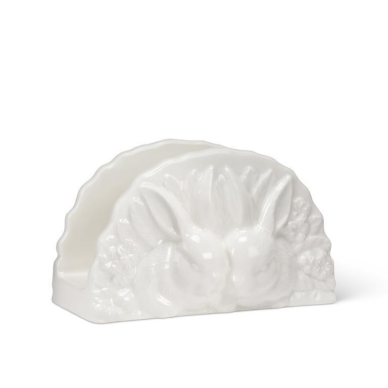 White Rabbit Pair Napkin Holder