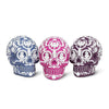 Embossed Scroll Skull-Purple