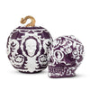 Embossed Scroll Skull-Purple
