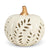 Large Round Ivory Cutout Ceramic Pumpkins | Putti Fine Furnishings Canada