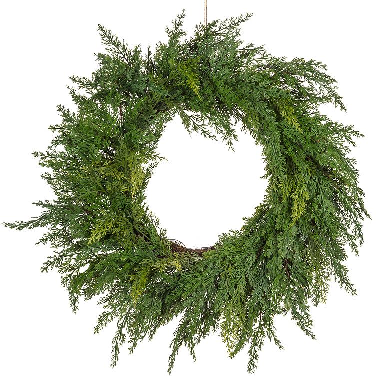Realistic Greenery Wreath | Putti Christmas Decorations 