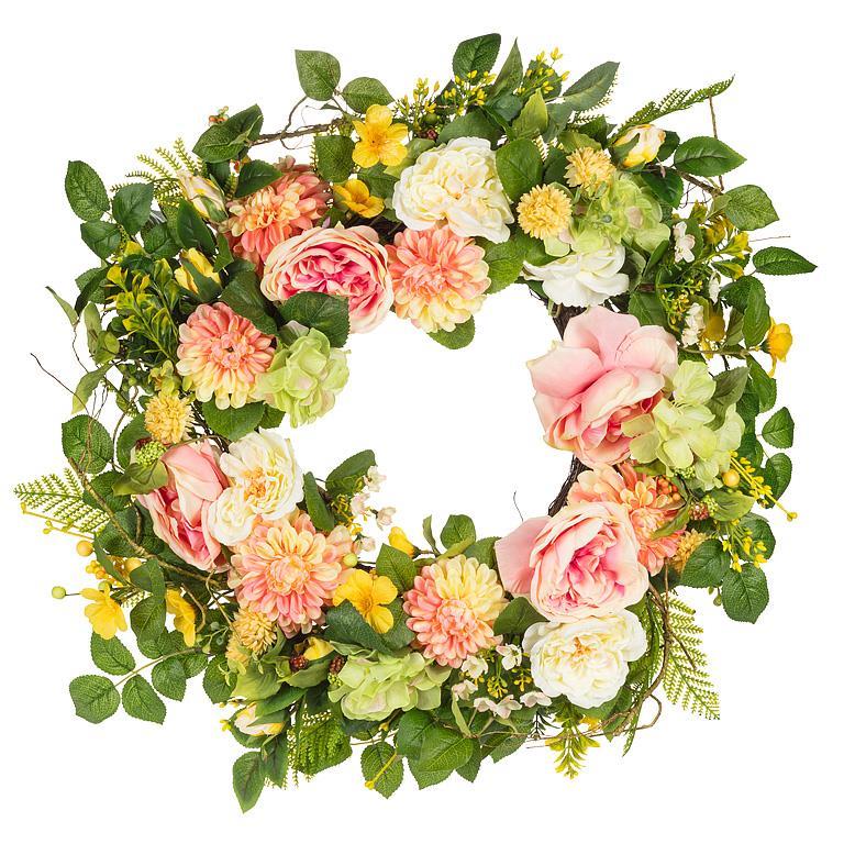 Large Peony Wreath