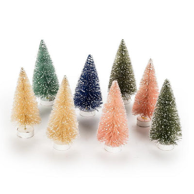 Pastel Bottle Brush Trees - Set of 8 | Putti Christmas