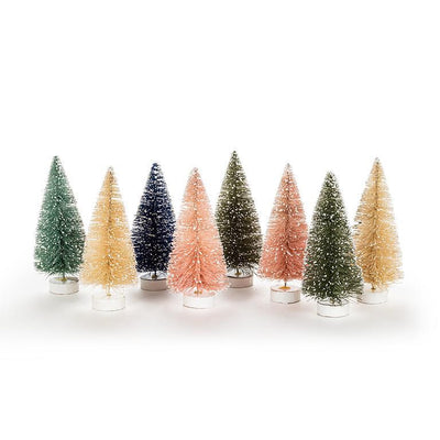 Pastel Bottle Brush Trees - Set of 8 | Putti Christmas