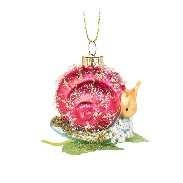  Mini Snail Glass Ornament |  Putti Christmas Celebrations Canada