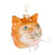 Ginger Cat Face Glass Ornament