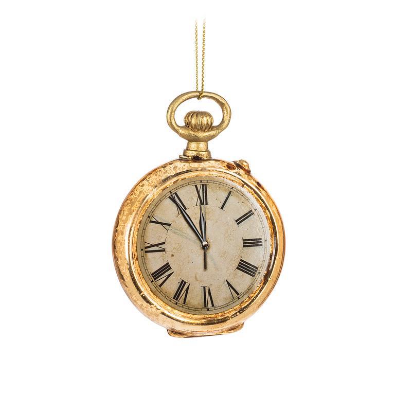 Pocket Watch Glass Ornament Putti Christmas Decorations Putti Fine Furnishings
