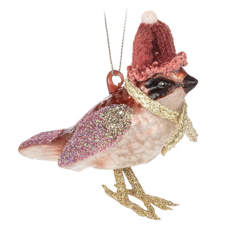 Winter Bird with Hat and Scarf | Putti Christmas Celebrations Canada