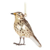 Song Thrush Glass Ornament  | Putti Christmas Decorations