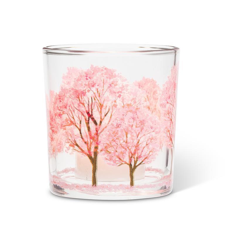 Cherry Blossom Glass Votive Holder | Putti Fine Furnishings Canada