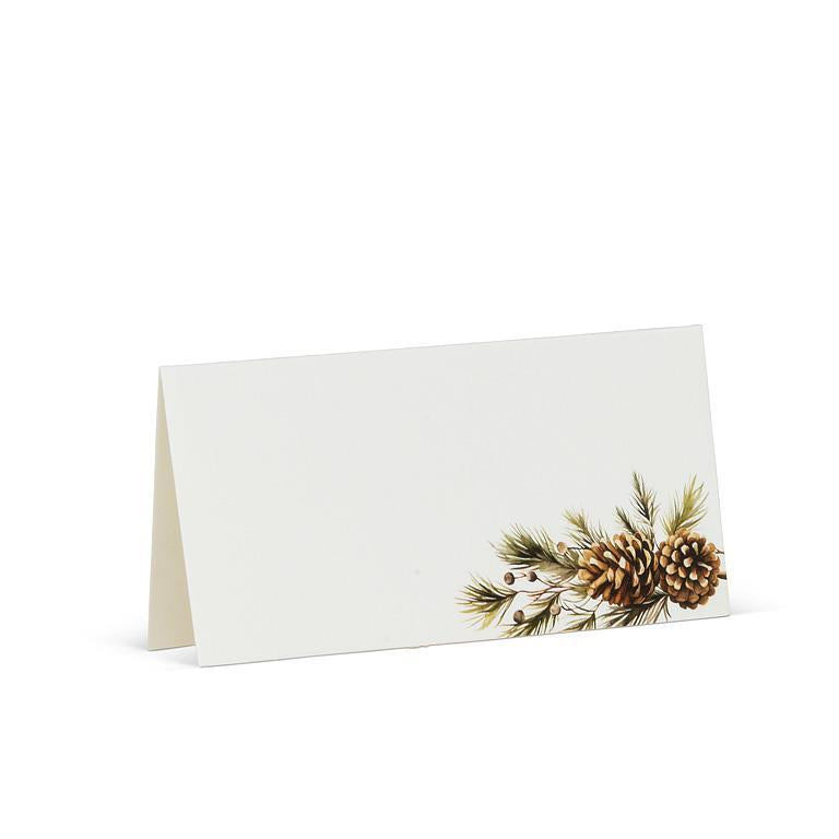 Pinecones & Branches Fold Placecard | Putti Christmas Entertaining 