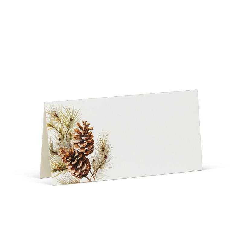 Pinecones & Branches Fold Placecard | Putti Christmas Entertaining 
