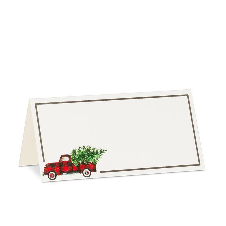 Plaid Truck Folded Placecards