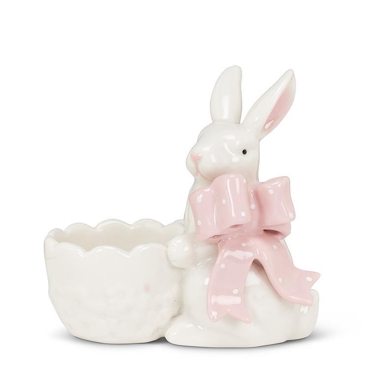 Bunny with Pink Bow and Basket