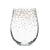 Silver Confetti Stemless Wine Glass