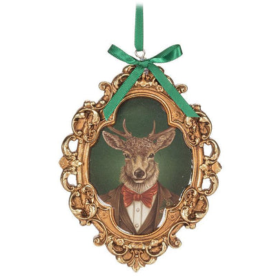 Stag & Moose Portrait Ornament