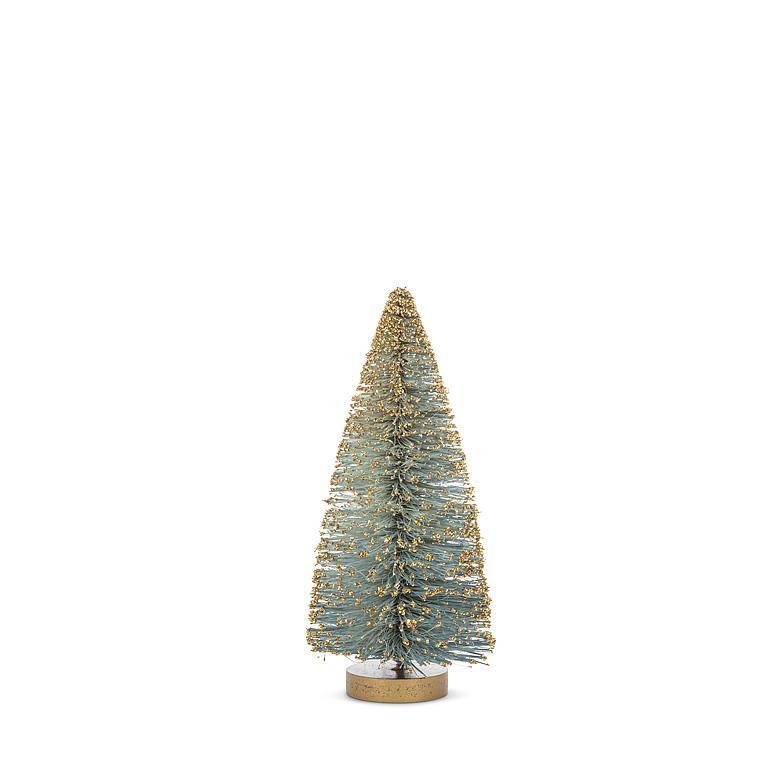 Small Brush Tree with Glitter - Blue