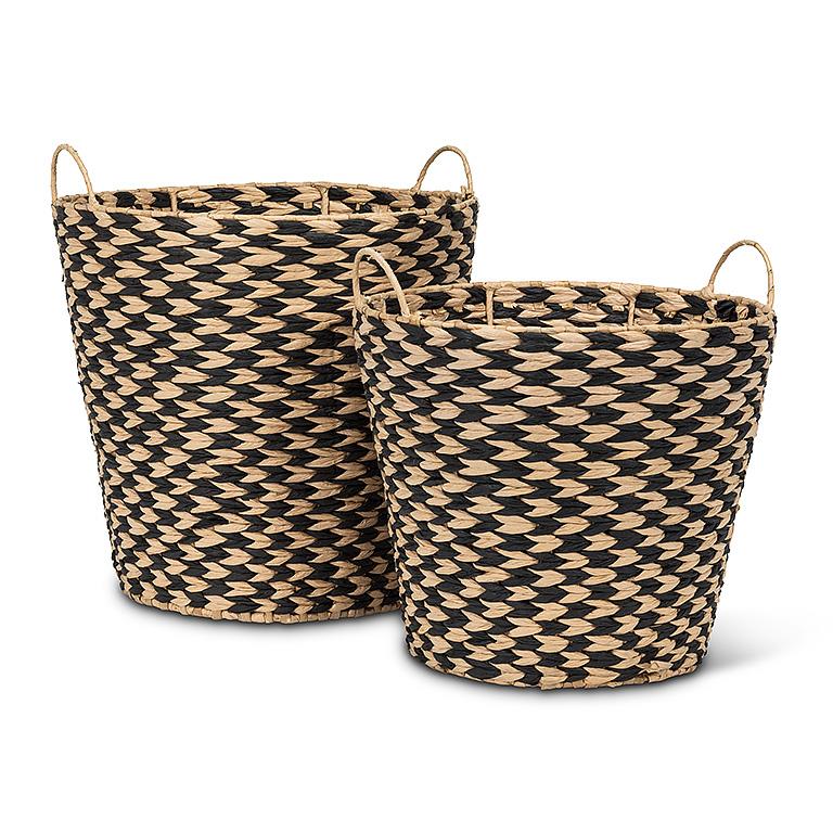Set of 2 Tall Taper Baskets | Putti Fine Furnishings Canada 