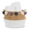 Rope Basket with Pompoms