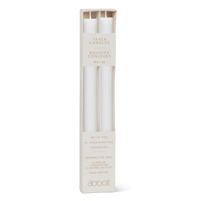 Ridged Taper - White
