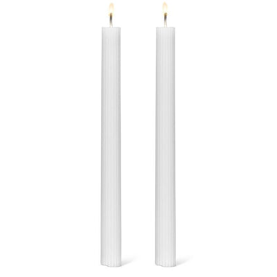 Ridged Taper - White