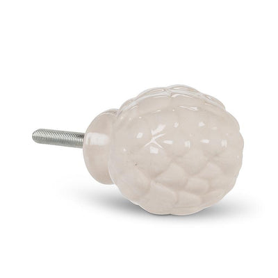 Embossed Acorn Ceramic Knob