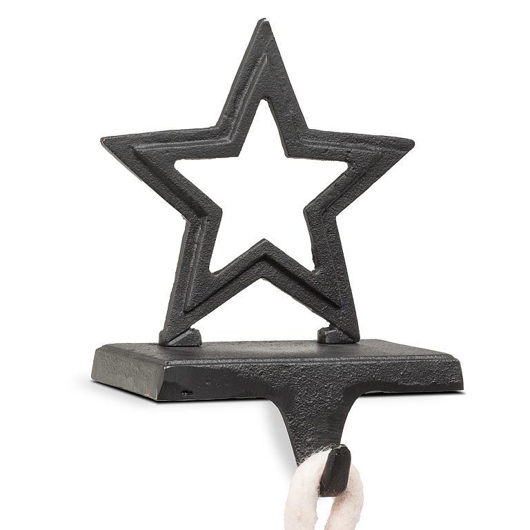Black Star Stocking Holder | Putti Christmas Decorations 