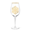 Gold Snowflake Wine Glass