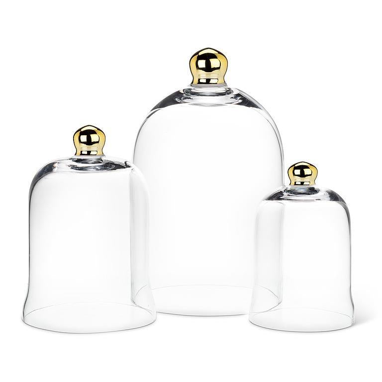 Bell Shaped Cloche with Gold  | Putti Fine Furnishings Canada